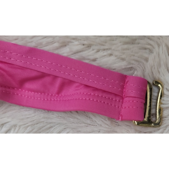 Xhilaration Fuschia bandeau bikini top with removable straps - Picture 3 of 16